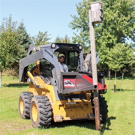 skid steer pulling trees|tree puller skid steer attachment.